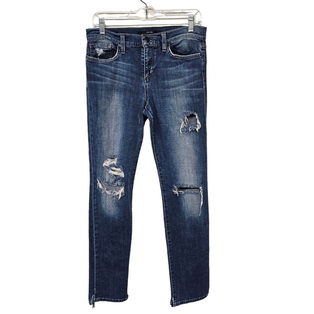 Joes Jeans Skinny Size 29 Waist Distressed Straight Thrashed Whisker Womens